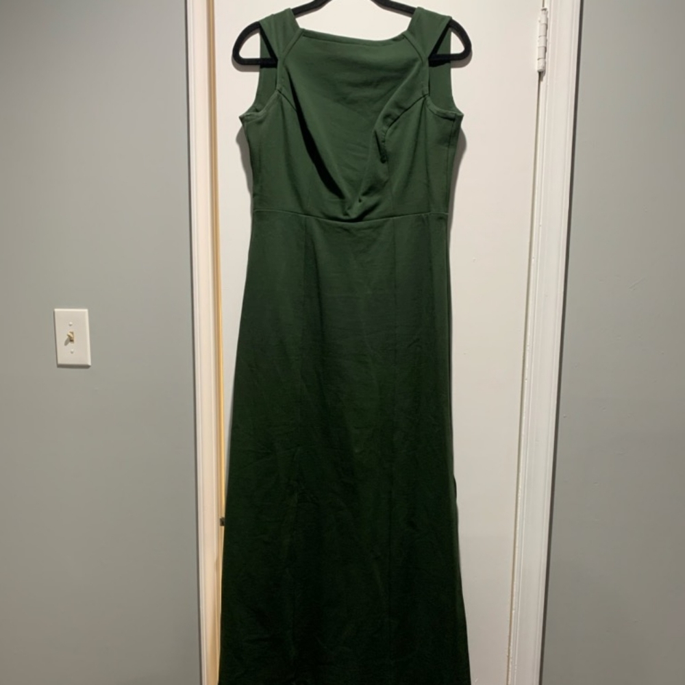 green evening dress